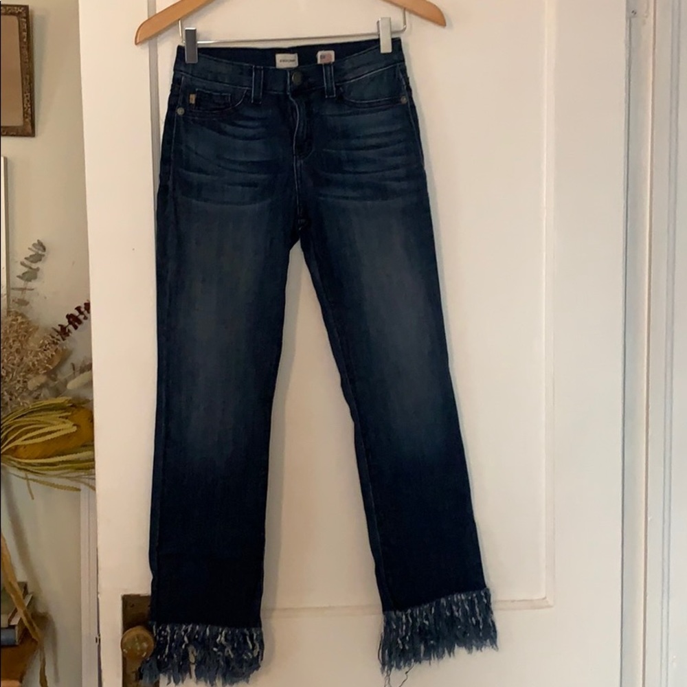SOLD Fringed ankle crop jean